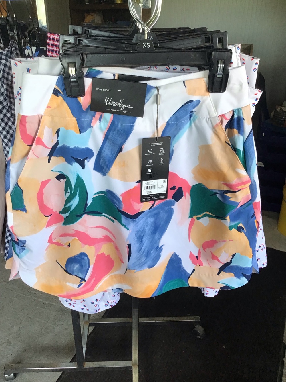 Walter Hagen White Floral Brushstroke Circle Skirt